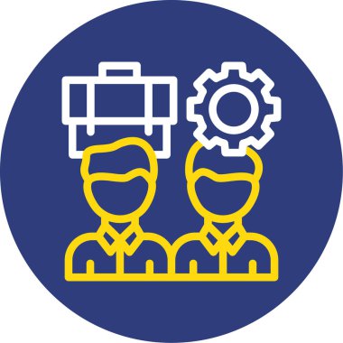 Takım çalışması. Web simgesi basit illüstrasyon