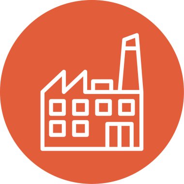 Bina. Web simgesi basit illüstrasyon