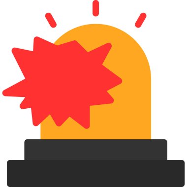 Alarm tehlike simgesi düz biçimli