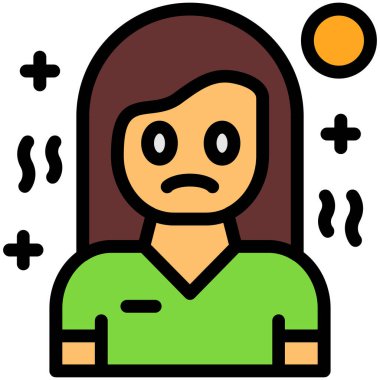 Kadın duygu avatar simgesi - özet biçimi