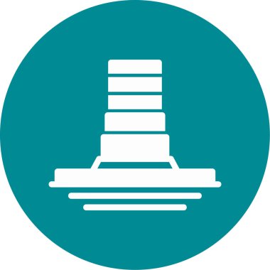 Benzersiz kule vektör çizgisi simgesi