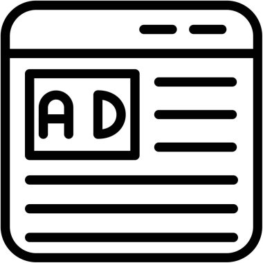 gazete simgesi vektör illüstrasyonu