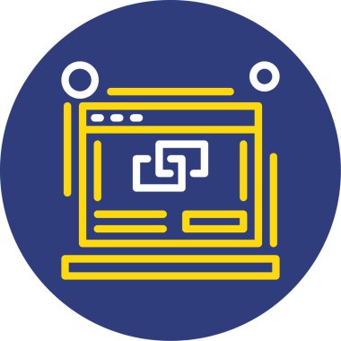 Bilgisayar. Web simgesi basit illüstrasyon