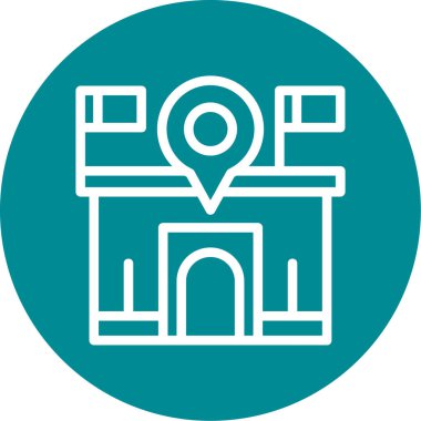 Bir yol simgesinin vektör illüstrasyonu