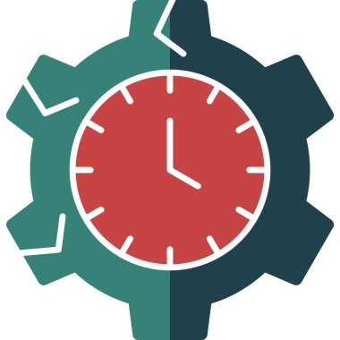 Saat. Web simgesi basit illüstrasyon