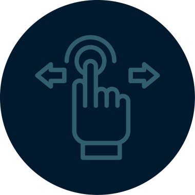 Moda biçimi izole edilmiş arkaplanda parmak dokunuşu simgesi