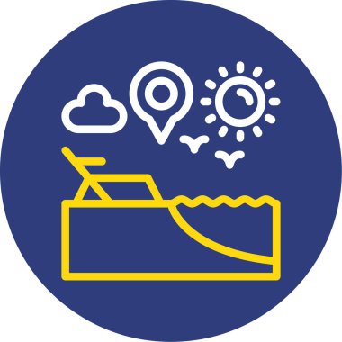 Bir harita simgesinin vektör illüstrasyonu