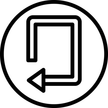 ok yönü simgesi ana hat biçiminde