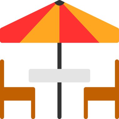 Yaz plajı vektör illüstrasyonu