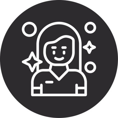 Bir dişi avatarın vektör çizimi