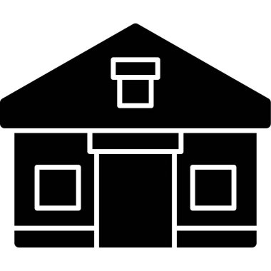 Ev. Web simgesi basit illüstrasyon