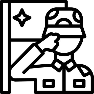 Polis memuru kutsal kişilerin resmi, vektör çizim