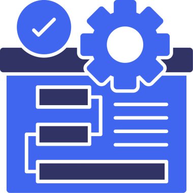 Kontrol listesi. Web simgesi basit illüstrasyon