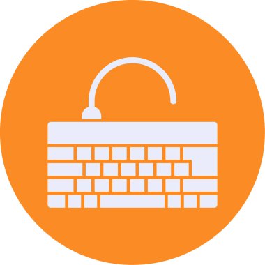 Klavye simgesi vektör illüstrasyonu