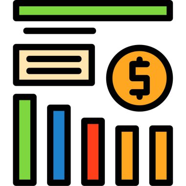 para ve finans simgesi vektör illüstrasyonu