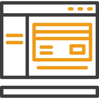 Taslak biçimdeki web sayfası yerleşim simgesi