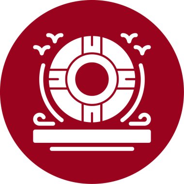 Düz stil Çin Yeni Yıl simgesi