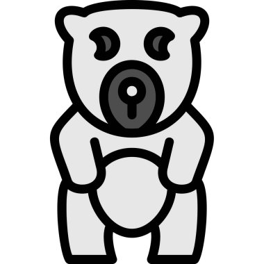 Hayvan ayı simgesi taslak biçiminde