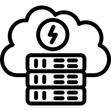 veri bulut hesaplama ağ simgesi