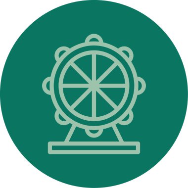 Tekerlek simgesi vektör illüstrasyonu