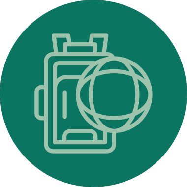 Benzersiz Kamera Kabartma Vektörü Simgesi