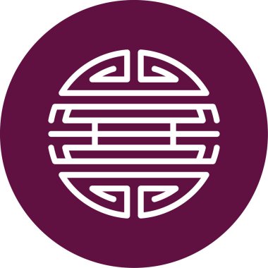 Bir Çin fener ikonunun vektör çizimi