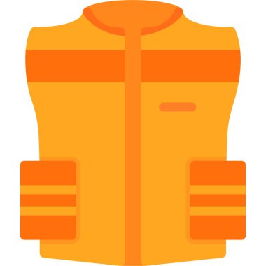 Yelek simgesi, düz stil