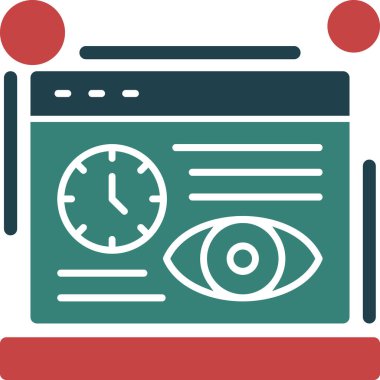 vizyon ikonu vektör illüstrasyonu