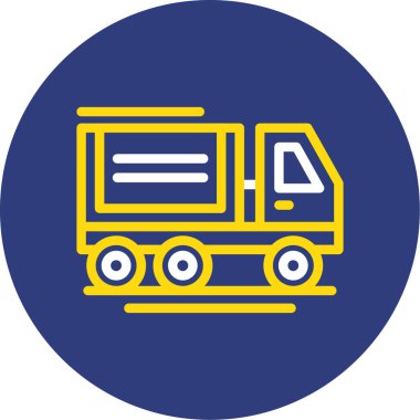 Kamyon Simgesi Moda Biçiminde İzole Arkaplan