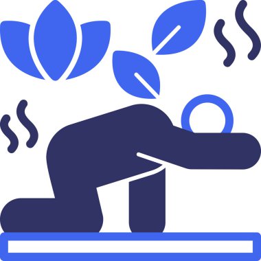 yoga poz simgesi vektörü