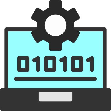 Web geliştirme düz simgesi.