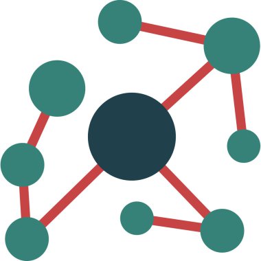 Molekül. Web simgesi basit illüstrasyon