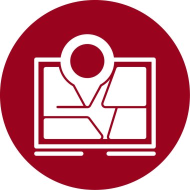 Vektör konumu simge illüstrasyonu