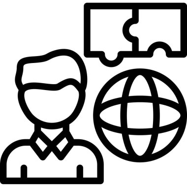 iş iletişim simgesi ana hat biçiminde