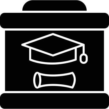 eðitim şapkası mezuniyet simgesi ana hatlar biçiminde