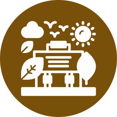 Bir çiftlik simgesinin vektör illüstrasyonu