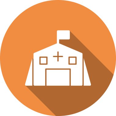 Hastane. Web simgesi basit illüstrasyon