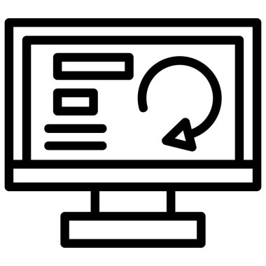 Bilgisayar. Web simgesi basit illüstrasyon