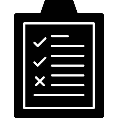 kontrol listesi simgesi, vektör illüstrasyonu