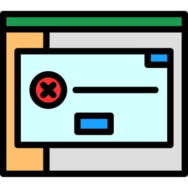 Hata. Web simgesi basit illüstrasyon