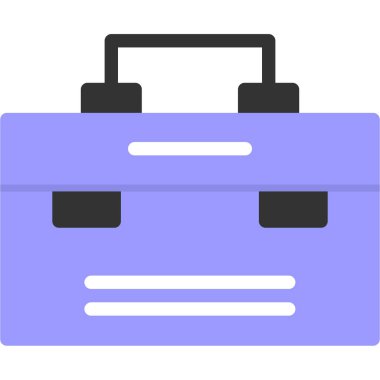 bavul ikonu vektör illüstrasyonu