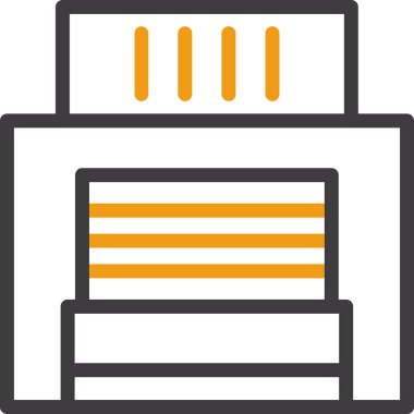 Yazıcı. Web simgesi basit tasarım