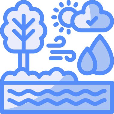 Dolu iklim iklimi simgesi - özet biçimi