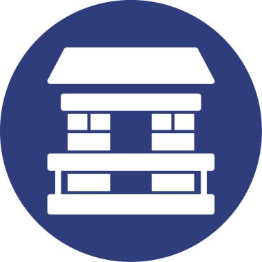 Modern yapı simgesinin vektör illüstrasyonu