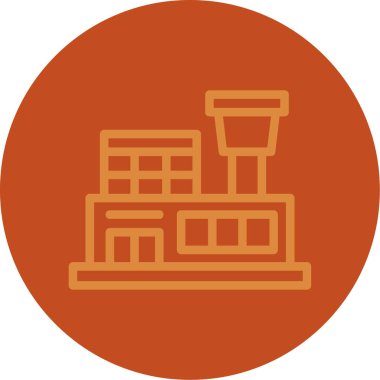 Modern yapı simgesinin vektör illüstrasyonu