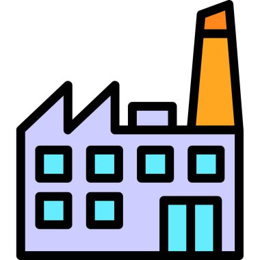 Bina. Web simgesi basit illüstrasyon