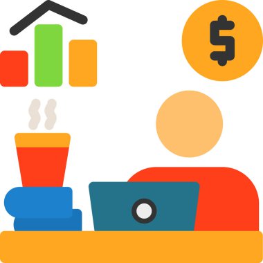 Basit vektör illüstrasyon iş kavramı