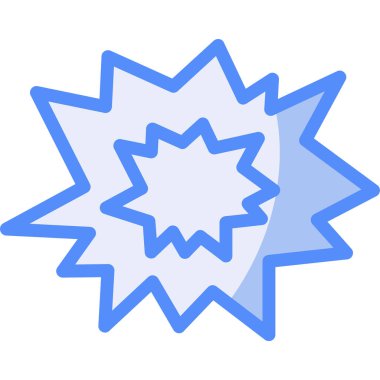 patlama simgesi. Web için patlama vektör simgelerinin özet çizimi