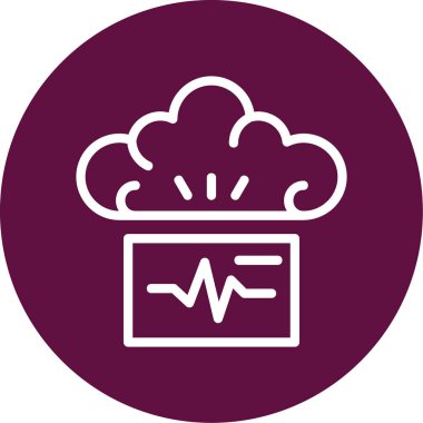 bulut hesaplama vektörü simgesi