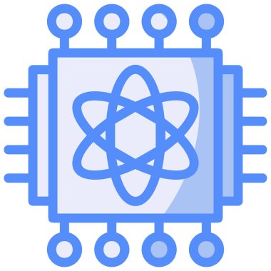 Atom Ağı simgesi, basit vektör illüstrasyonu